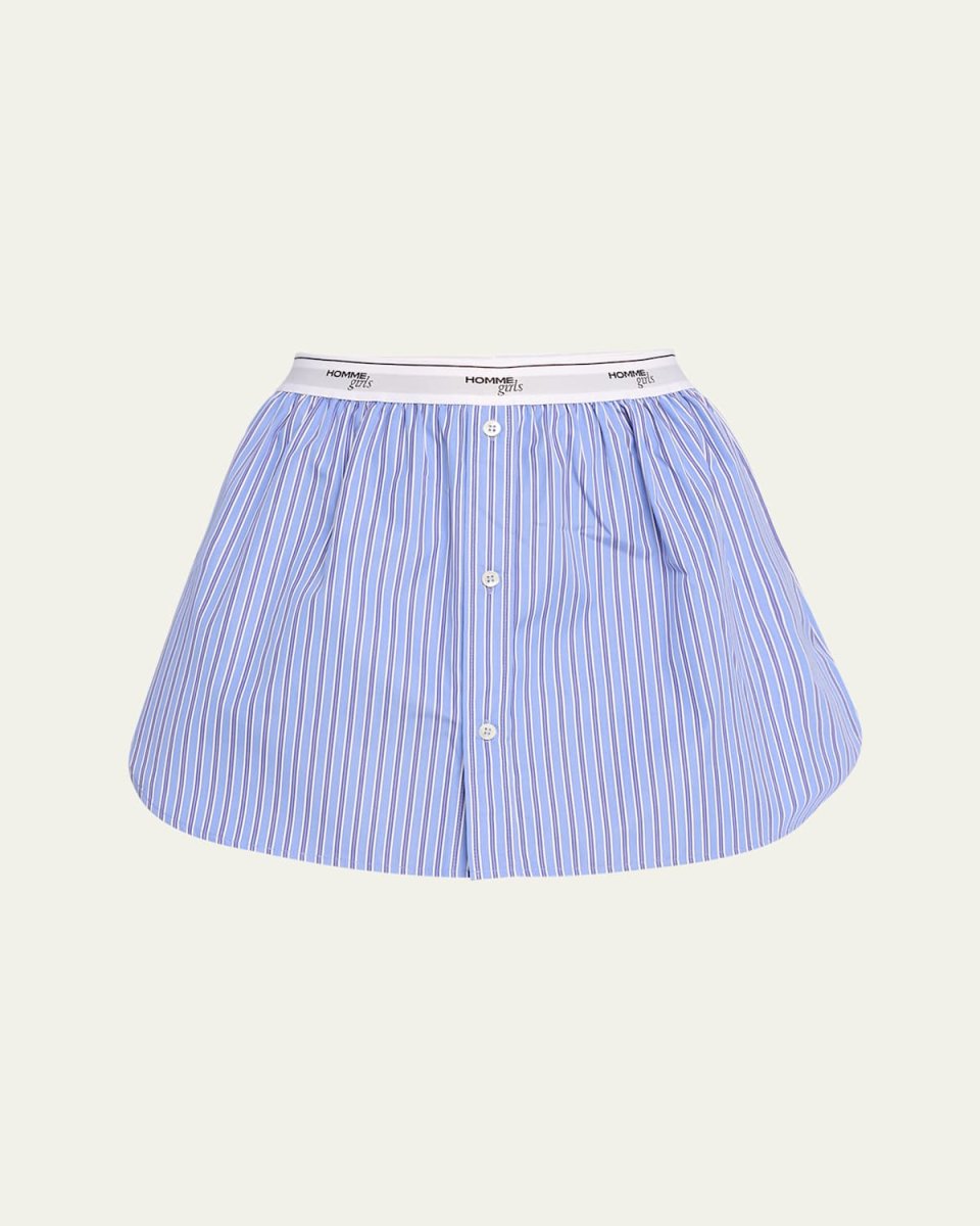 Stripe Shirttail Mini Skirt